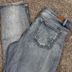 Judy Blue Jeans Women's 15/32 Boyfriend Fit Distressed Denim Splatter JB82169LT